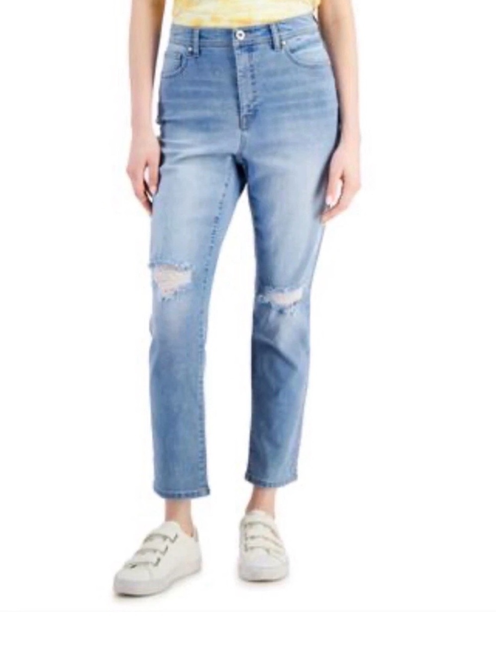 Women's Style & Co Distressed High rise Slim Leg Ankle Jeans Billie Size 8